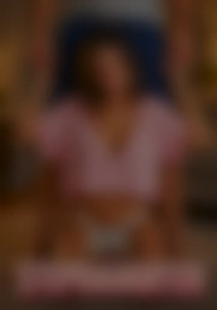 Bella, my step-daughter poster, blurred as Candy AI shows it to guests